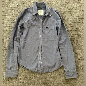 Abercrombie striped button up shirt, medium